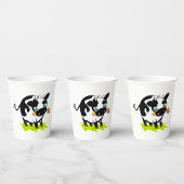 Gobelets En Papier Vache avec une fleur