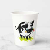 Gobelets En Papier Vache avec une fleur (Recto)