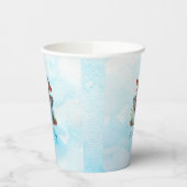 Gobelets En Papier Vache bébé mignonne dans le Baby shower bleu seau (Gauche)