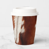 Gobelets En Papier Vache blanche Brown (Verso)