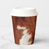 Gobelets En Papier Vache blanche Brown (Recto)