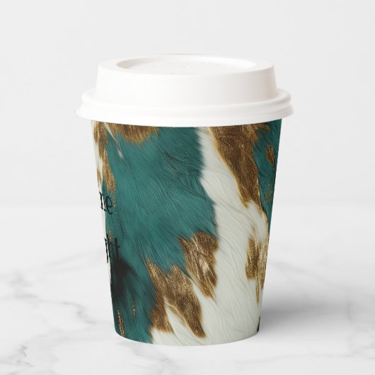 Gobelets En Papier Vache blanche de l'Ouest Emerald Gold (Gauche)