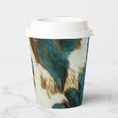 Gobelets En Papier Vache blanche de l'Ouest Emerald Gold (Verso)