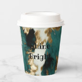 Gobelets En Papier Vache blanche de l'Ouest Emerald Gold (Recto)