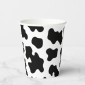 Gobelets En Papier Vache blanche et noire Imprimer Fête d'anniversair (Verso)