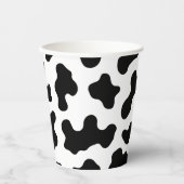 Gobelets En Papier Vache blanche et noire Imprimer Fête d'anniversair (Recto)