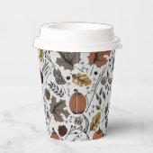 Gobelets En Papier Vache de Thanksgiving Crâne d'automne moisson (Droite)