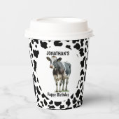 Gobelets En Papier Vache noire et blanche (Recto)