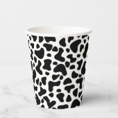 Gobelets En Papier Vache noire et blanche Imprimer Anniversaire (Recto)