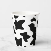 Gobelets En Papier Vache noire et blanche Imprimer ferme Grange Fête  (Recto)