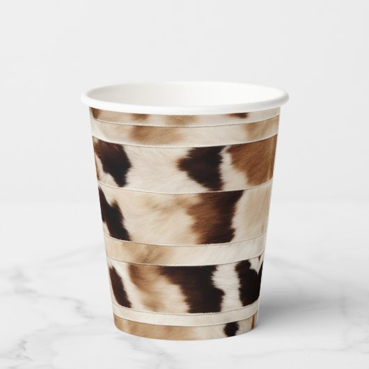 Gobelets En Papier Vache rustique Imprimer Western Country Cowboy Par (Verso)