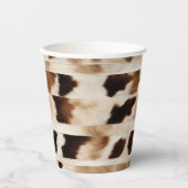 Gobelets En Papier Vache rustique Imprimer Western Country Cowboy Par (Recto)