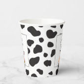 Gobelets En Papier Vache Whimsical Imprimer Vache Sainte Première fêt (Gauche)