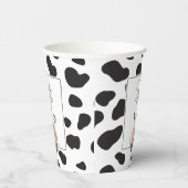 Gobelets En Papier Vache Whimsical Imprimer Vache Sainte Première fêt (Droite)