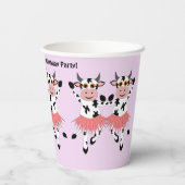 Gobelets En Papier Vaches dansantes mignonnes et amusantes (Verso)