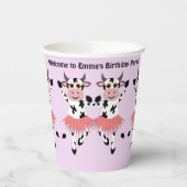 Gobelets En Papier Vaches dansantes mignonnes et amusantes (Gauche)