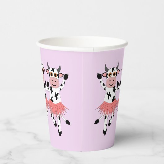 Gobelets En Papier Vaches dansantes mignonnes et amusantes (Droite)