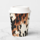 Gobelets En Papier Vachette animale à la crème Brown (Gauche)