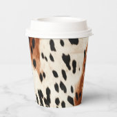 Gobelets En Papier Vachette animale à la crème Brown (Verso)