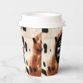 Gobelets En Papier Vachette animale à la crème Brown (Droite)