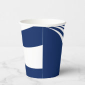Gobelets En Papier Vague bleue et blanche (Droite)
