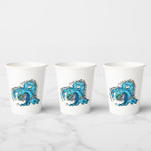 Gobelets En Papier Vague de natation
