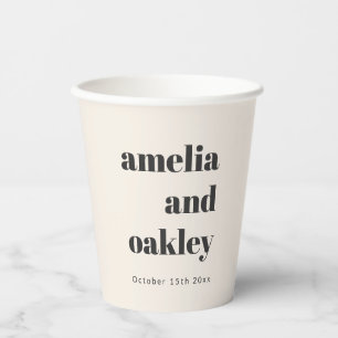 Gobelets En Papier Vaisselle de fête de mariage personnalisée en ivoi
