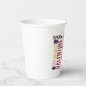 Gobelets En Papier Valentine Mots Saint Valentin (Droite)