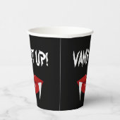 Gobelets En Papier "VAMP IT UP !" Vampire Fangs Halloween (Droite)