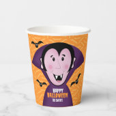 Gobelets En Papier Vampire Dracula Bats Enfants Joli Halloween (Verso)