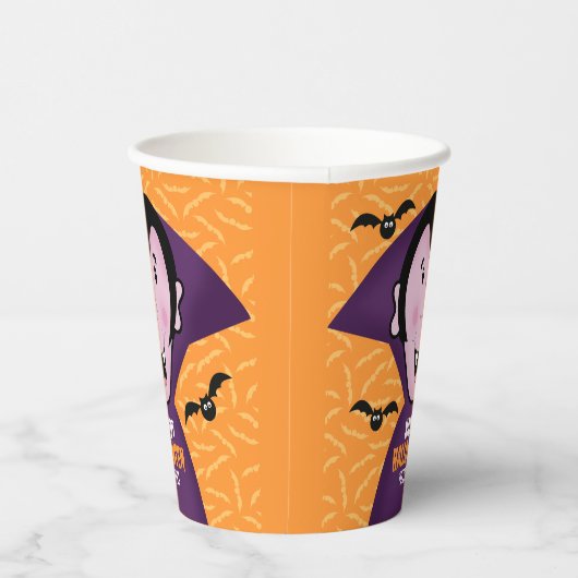 Gobelets En Papier Vampire Dracula Bats Enfants Joli Halloween (Droite)