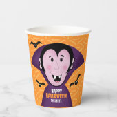 Gobelets En Papier Vampire Dracula Bats Enfants Joli Halloween (Recto)