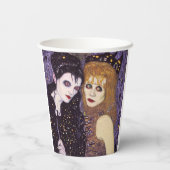 Gobelets En Papier Vampire et sorcière à Halloween (Verso)