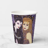 Gobelets En Papier Vampire et sorcière à Halloween (Recto)