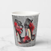 Gobelets En Papier Vampy Strappy Stilettos | Roses rouges talons sur  (Recto)