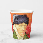 Gobelets En Papier Van Gogh - Autoportrait avec oreille et tuyau en b (Verso)