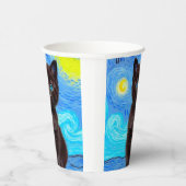 Gobelets En Papier Van Gogh Starry Night Black Cat (Droite)
