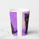 Gobelets En Papier Van Gogh Style Chat pourpre (Droite)