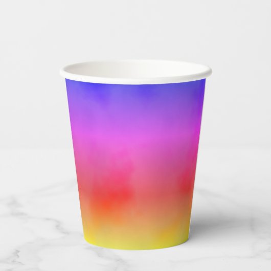 Gobelets En Papier Vapeur arc-en-ciel (Verso)