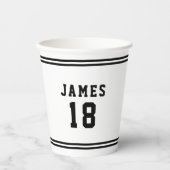 Gobelets En Papier Variabilité de couleur modifiable Ajouter le nom N (Recto)