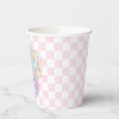 Gobelets En Papier Varsity élégant pastel patch 7e anniversaire (Gauche)