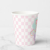 Gobelets En Papier Varsity élégant pastel patch 7e anniversaire (Droite)