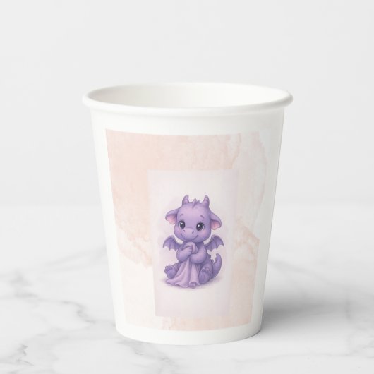 Gobelets En Papier vaso de papel baby dinosaurio. (Verso)