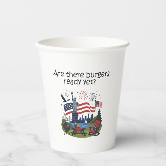 Gobelets En Papier vaso Servilletas 4 de julio (Recto)