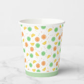 Gobelets En Papier Vasos de papel cítricos borde verde (Gauche)