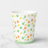 Gobelets En Papier Vasos de papel cítricos borde verde (Droite)