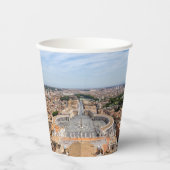 Gobelets En Papier Vatican, Italie : Vue aérienne Carré de Saint-Pier (Recto)