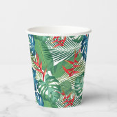 Gobelets En Papier Végétation florale tropicale (Verso)