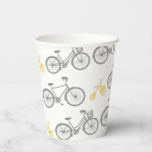 Gobelets En Papier Vélo jaune (Verso)