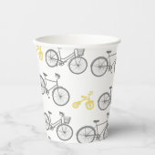 Gobelets En Papier Vélo jaune (Recto)